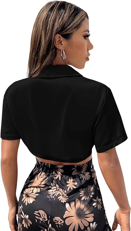 Twist Detail Cropped Shirt