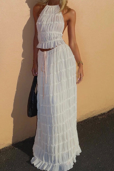 Ruffle Elegance Two-Piece Set